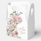 Blush Rose Greenery Eucalypt 55th Birthday Geschenkschachtel (Geöffnet)