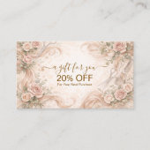 Blush Rose Hair Studio Illustration Rabattkarte (Vorderseite)