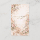 Blush Rose Hair Studio Illustration Visitenkarte (Vorderseite)