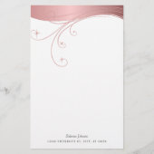 Blush-Rose Hochskalierungs-Design Briefpapier (Vorderseite)