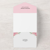 Blush Rose Hochzeit All In One Einladung (Außenbereich)