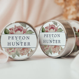 Blush-Rose-Hochzeit Runder Aufkleber