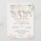 Blush Rose Kinderbrunch Einladung (Vorderseite)