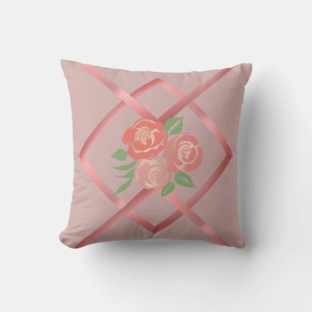Blush-Rose Kissen (Vorderseite)
