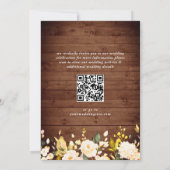 Blush Rose Lantern Rustic Wood Wedding QR Code Save The Date (Rückseite)
