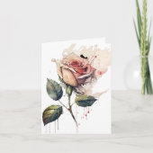 Blush Rose Love Card Dankeskarte (Vorderseite)