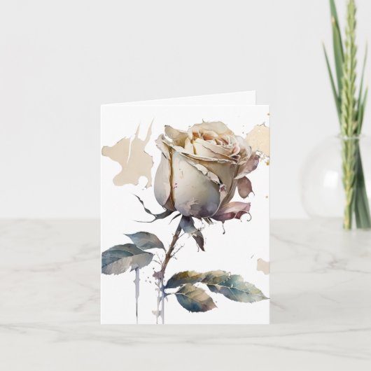 Blush Rose Love Card Karte (Vorderseite)