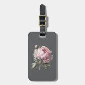 Blush Rose Luggage Tag — Lumina & Ash Collection Gepäckanhänger (Vorderseite vertikal)