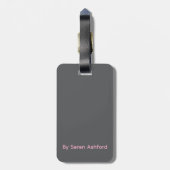 Blush Rose Luggage Tag — Lumina & Ash Collection Gepäckanhänger (Rückseite vertikal)