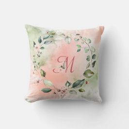 Blush-Rose Monogram Kissen