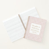 Blush Rose Pattern Journal | Custom Title & Name Notizblock (Innenseite)