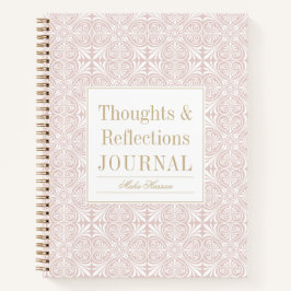 Blush Rose Pattern Journal | Custom Title & Name Notizblock