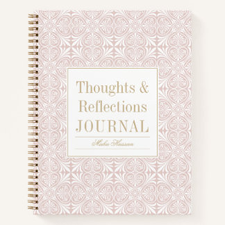 Blush Rose Pattern Journal | Custom Title & Name Notizblock