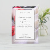 Blush Rose & Pearls Rosa Creme Hochzeit Save The Date (Stehend Vorderseite)