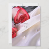 Blush Rose & Pearls Rosa Creme Hochzeit Save The Date (Rückseite)