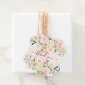 Blush Rose & Peonies Baby Dusche Gefallen Tag Geschenkanhänger (Beispiel)