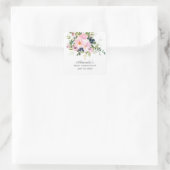 Blush-Rose & Peonies Erste Kommune-Aufkleber Quadratischer Aufkleber (Tasche)