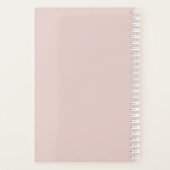 Blush Rose Personalisierter 2026 Planer (Rückseite)