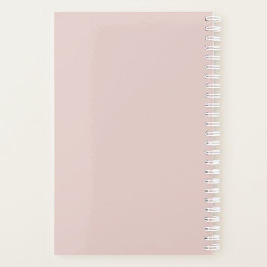 Blush Rose Personalized 2026 Planner Planer (Rückseite)