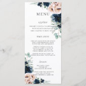 Blush Rose Poppies Blumenmenü für Hochzeiten in Na Programm (Vorderseite)