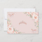 Blush Rose Quinceanera Sweet 16 Calendar Save The Date (Rückseite)