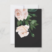 Blush-Rose-raffinierte, blumengeschmückte Save the Einladung (Rückseite)