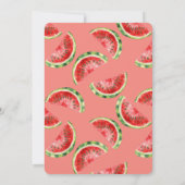 Blush Rose Red Green Watermelons Birthday Einladung (Rückseite)