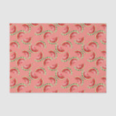 Blush Rose Red Green Watermelons Birthday Seidenpapier (Vorderseite)