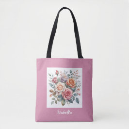 Blush Rose Rhapsody: Aquarelltasche Tasche