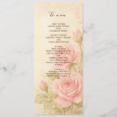 Blush Rose Romantische Blumenkost Programm (Vorderseite)
