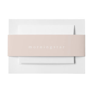 Blush Rose Rosa Bauchband Einladungsbanderole