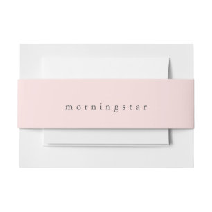 Blush Rose Rosa Bauchband Einladungsbanderole
