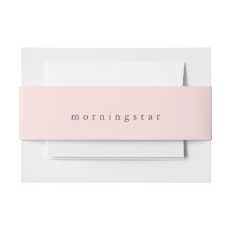 Blush Rose Rosa Bauchband Einladungsbanderole