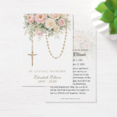 Blush Rose Rosary Draped Memorial Prayer (Schreibtisch)