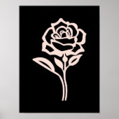 Blush Rose Silhouette Elegantes Poster (Vorne)