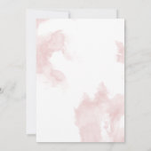 Blush Rose Silver Watercolor The BarefootBride™ Einladung (Rückseite)