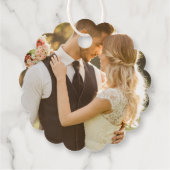 Blush Rose-Themed Elegant Wedding Geschenkanhänger (Rückseite)