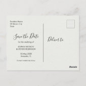 Blush Rose-Themed Elegant Wedding Postkarte (Rückseite)