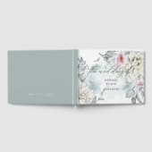 Blush Rose und Alabaster Garden Floral Guest Book Gästebuch (Voll)