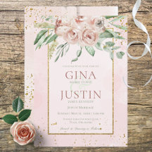 Blush-Rose und Goldakzente zum Hochzeitsempfang