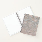 Blush Rose und Graumarmorierte Elegance Sketchbook Notizblock (Innenseite)