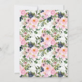 Blush-Rose und Peonies-Bestätigung Einladung (Rückseite)