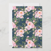 Blush-Rose und Peonies-Bestätigung Einladung (Rückseite)