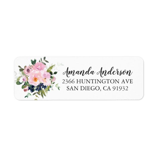 Blush-Rose und Peonies Bloral-Brautparty-Labels (Vorne)