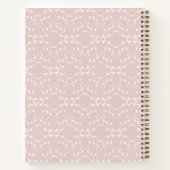 Blush Rose Vine Pattern Journal | Custom Name Notizblock (Rückseite)