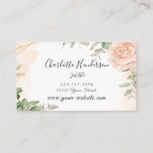 Blush-Rose-Visitenkarte Visitenkarte (Rückseite)