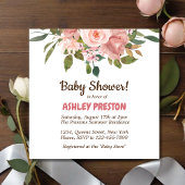 Blush Rose Wasserfarben BläsernBaby Dusche Einladung