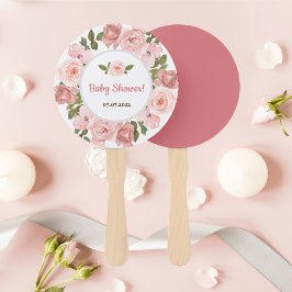 Blush Rose Wasserfarben BläsernBaby Dusche Fächer