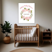 Blush Rose Wasserfarben BläsernBaby Dusche Poster