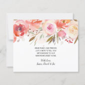 Blush-Rose Wasserfarbenflora-Moving-Card (Rückseite)